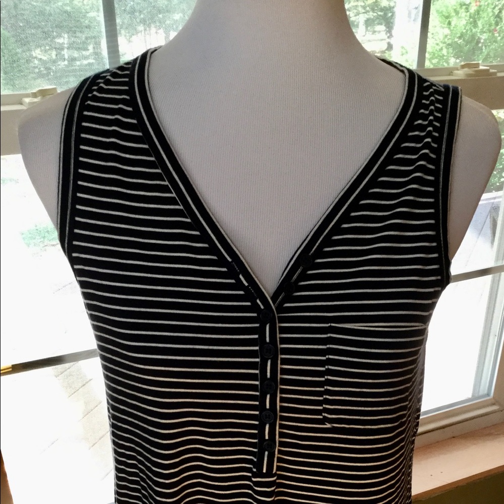 Navy/White Striped Tank top